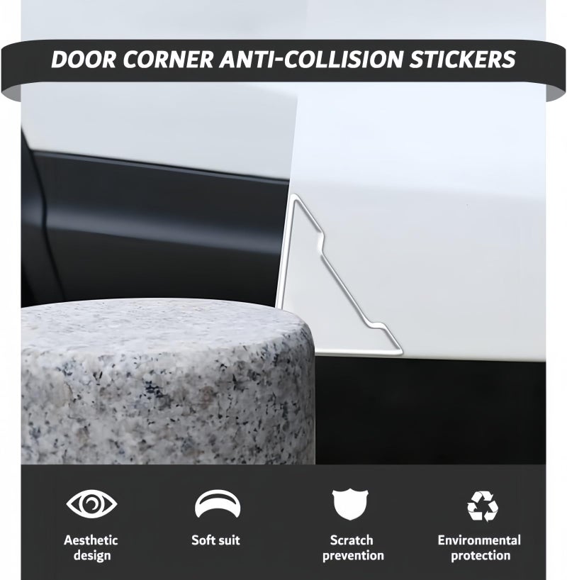 Xfopz 12 Pack Waterproof Car Door Handle Scratch Protector, Anti-Collision Car Bumper Strip Side Door Edge Guards Protector, Door Corner Guards - Image 5