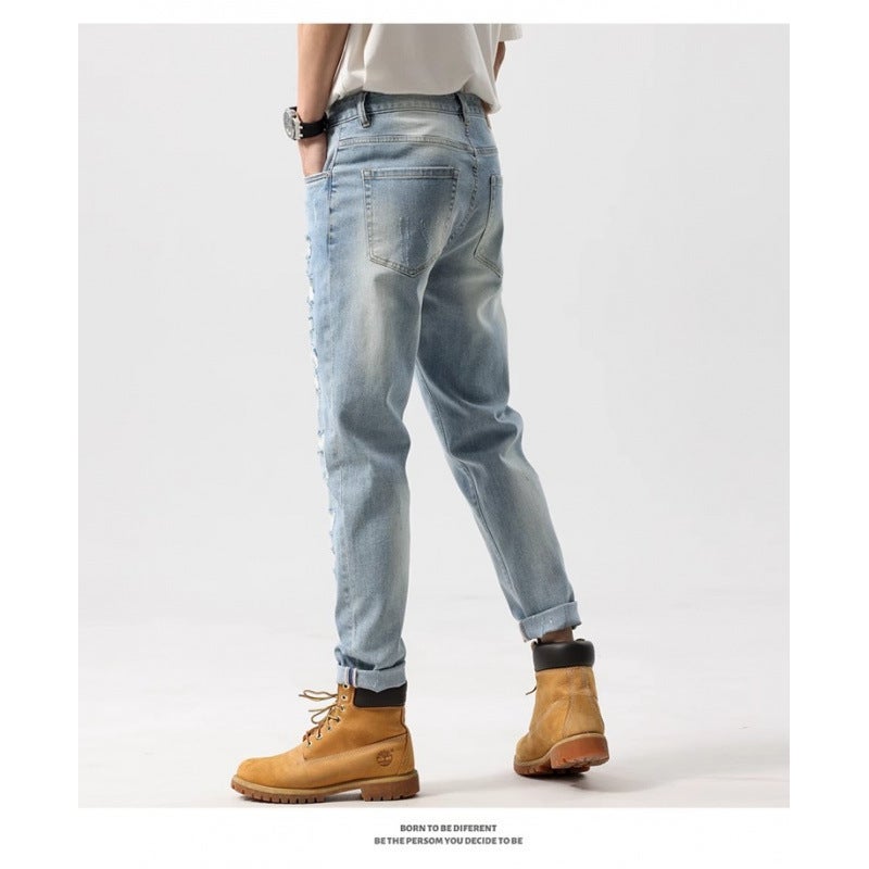 Unisex Classic Denim Jeans Loose Fit Daily Outdoor Wear - Image 3