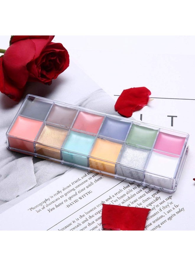 klarako 10Pcs 12-color Halloween body paint, fat-based cosmetic paint, dramatic-effect paint for special-effects facial makeup - Image 5