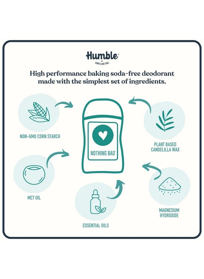 HUMBLE SIMPLE AND TRUE. - HUMBLE BRANDS Aluminum-Free Deodorant, Vegan and Cruelty- free, Formulated for Sensitive Skin, Palo Santo and Frankincense, 2.5 Ounce (Pack of 1) - Image 1