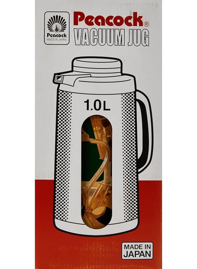 بيكوك ترمس بيكوك ستانلس ستيل سعة 1.3 لتر – بتصميم دلة عربية، مزدوج الجدار لحفظ الحرارة والبرودة، محكم الإغلاق ومتين (أخضر/ذهبي) - Image 3