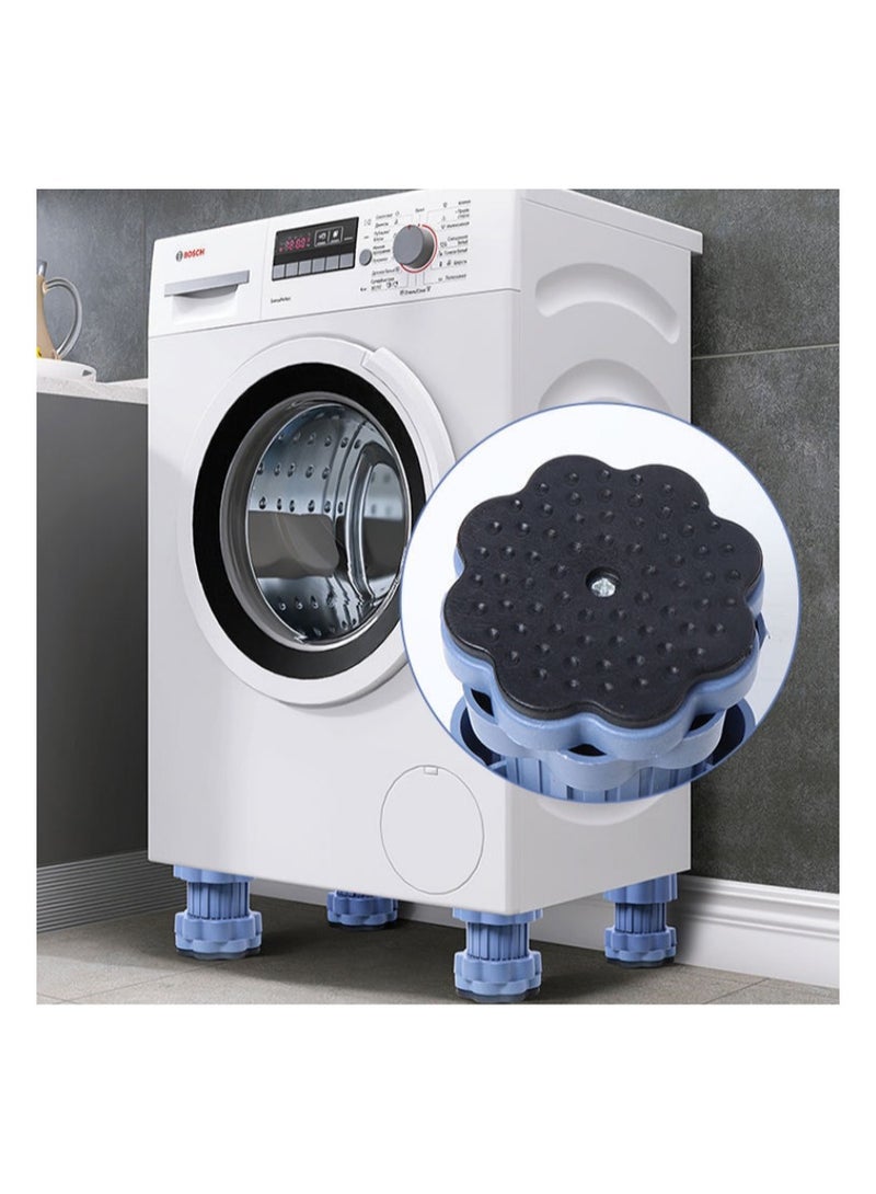 4pcs مكافحة الاهتزاز وسائد، غسالة قاعدة القدمين، مكافحة الانزلاق تعزيز امتصاص الصدمات والحد من الضوضاء وسائد مع أكواب امتصاص لغسالة ومجفف وقف حماية القاعدة - Image 4