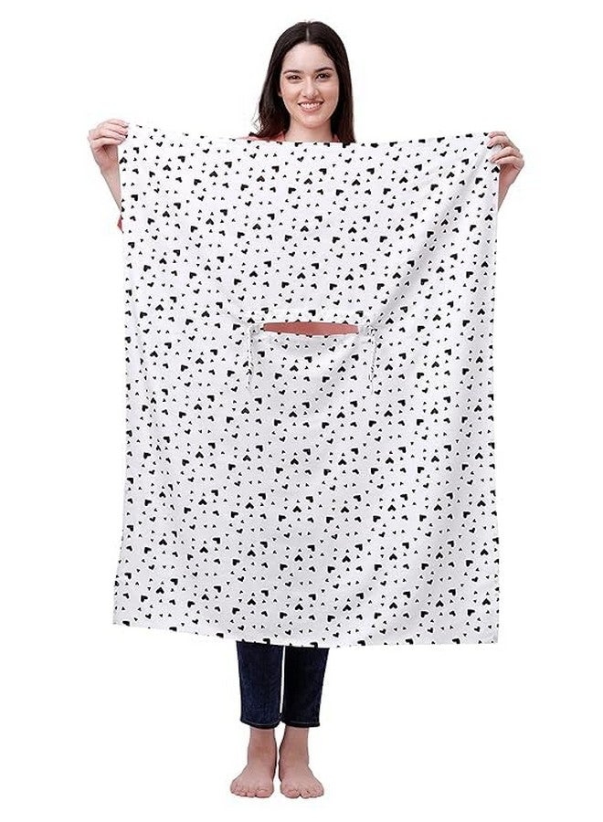 Six Sigma SIXSIGMA® Cotton Short Scarf Cum Mask scarves Usable for vehicle Driver | White Printed Design | Universal Size | For Girl & Women | Breathable Sun Protection Light Weight - Image 5