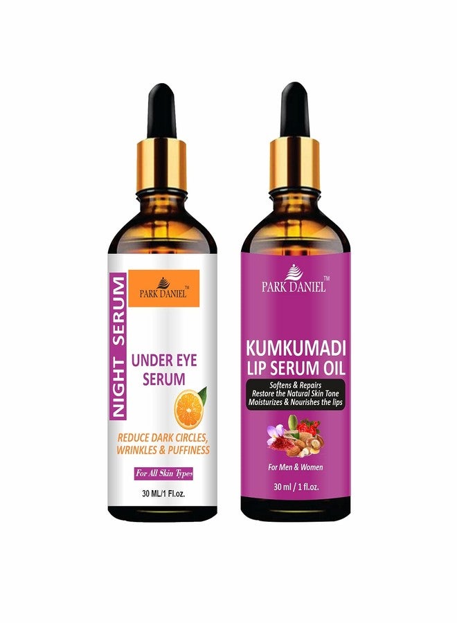 Park Daniel Premium Under Eye Serum & Kumkumadi Lip Serum Oil Combo Pack of 2 Bottles of 30 ml(60 ml) - Image 1