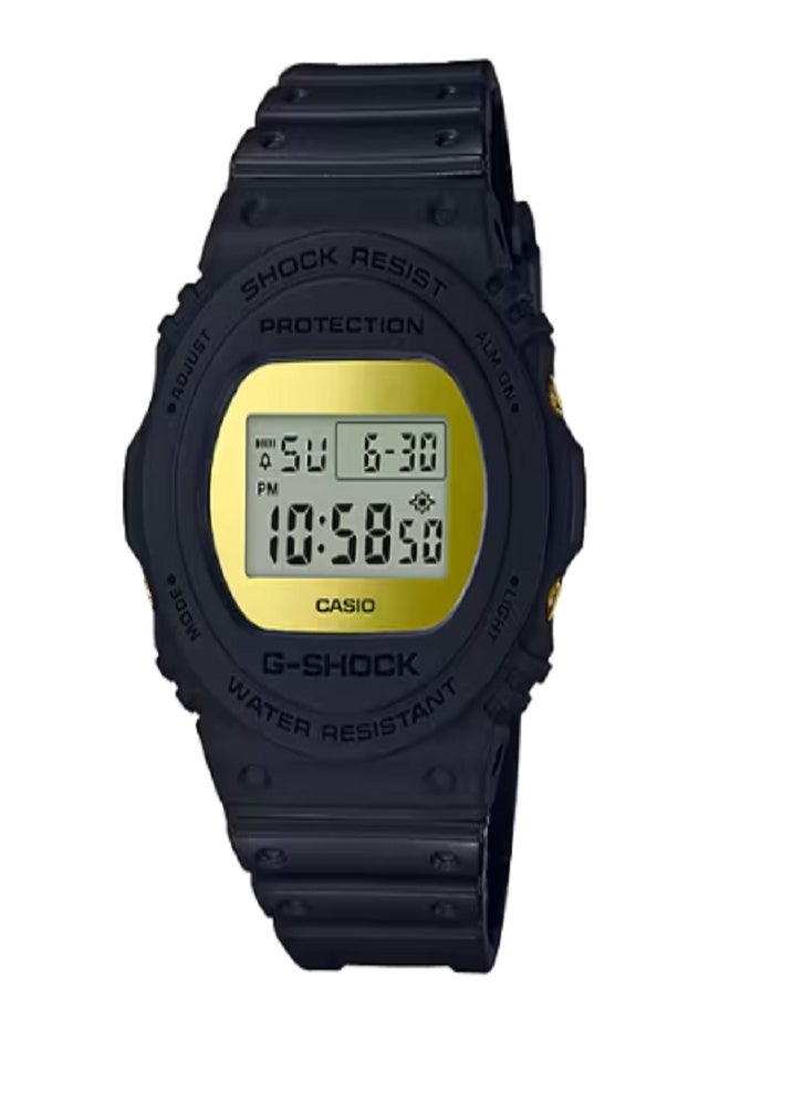 Casio G-SHOCK Classic Digital Square Watch - Gold Display Accent, Shock Resistant, Iconic Style - Image 1