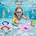 DRAMATION Pool Diving Toys for Kids Ages 312 DRAMATION 25 Pcs Mermaid Dive Pool Toys with Diving Gems and Treasure Chest Diving Rings Storage Bag Summer Beach Swim Water Sinking Toys for Boys Girls 35 48 - Image 4