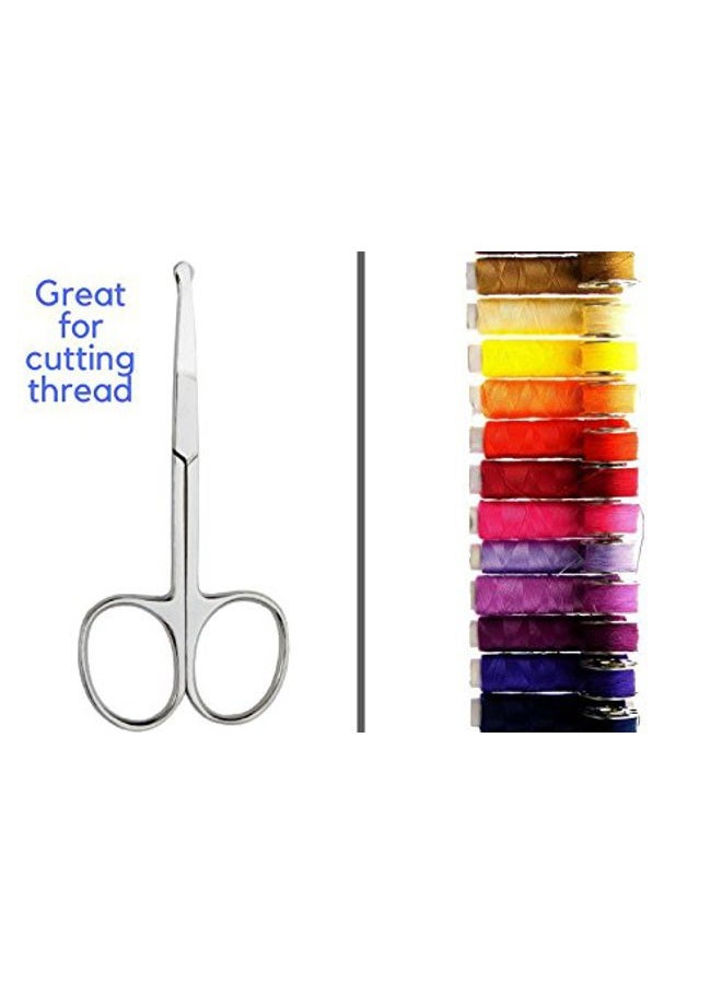 BeeSpring Rounded Nose Hair Scissors. Round Tip Scissor for Ear, Eyebrow, Beard and Mustache Trimming - 3.5" Blunt Nosed Tipped Grooming Trimmer - Image 4