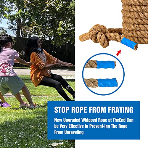 Gothink 33 FT Tug of War Rope Toys Set for Kids - Soft Natural Jute Fiber Rope with Red Flag for Field Day, Birthday Holiday Party Game, Camping Backyard Outdoor Games & Team Activities - Image 5