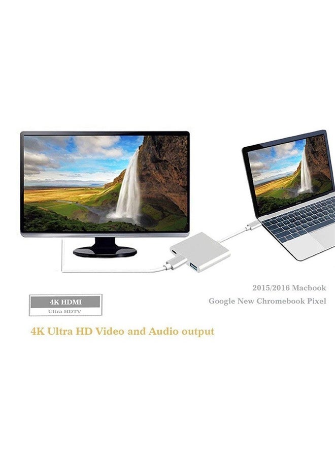 ماركة غير محددة - Type-C OTG كابل موصل ، goodtool 3 في 1 Type-C USB Type-C محول هدمي محول 4K - Image 1