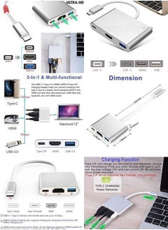 ماركة غير محددة Type-C OTG كابل موصل ، goodtool 3 في 1 Type-C USB Type-C محول هدمي محول 4K  - Image 5
