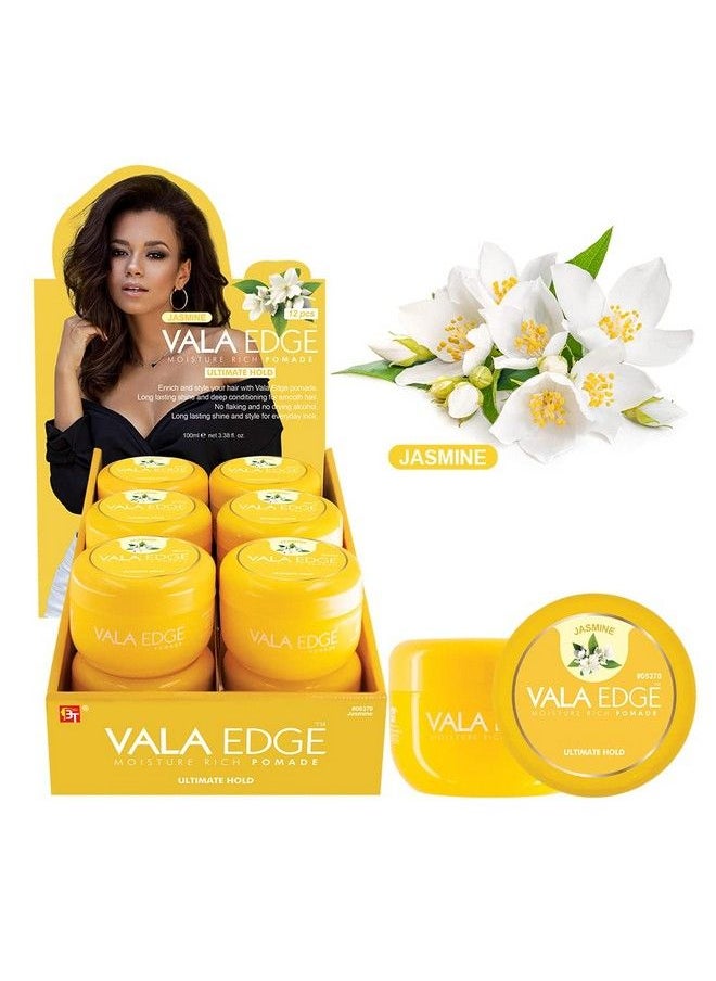Beauty Town - Hair Pomade Vala Edge Control 100Ml 3.38 Fl Oz Strong Ultimate Hold High Shine Easy To Wash Out Made In Korea Beauty Styling Gel (Jasmine Floral Scent) - Image 1