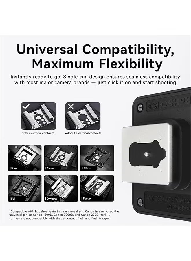 ULANZI SL02 Mini Flash Speedlite with Video Light, GN8 6500K Camera Mini Flashlight for Canon Fuji Sony Nikon and Othe SLR Digital Cameras, 4 Power Levels Camera Flash Speedlight NOT Fit Sony ZV -1F - Image 3