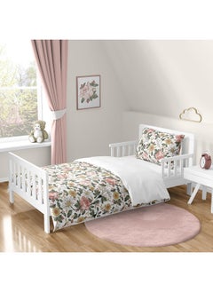 Sweet Jojo Designs Sweet Jojo Designs Vintage Floral Boho Girl Toddler Kid Childrens Comforter Bedding Set - 5 Pieces  - Image 1