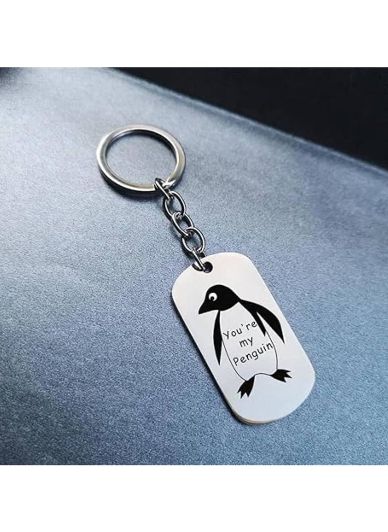 SOLDOUT You are My Penguin Keychain Gift for Boyfriend Girlfriend Best Friend Wife Husband Cute Penguin Gift, One Size  - Image 2