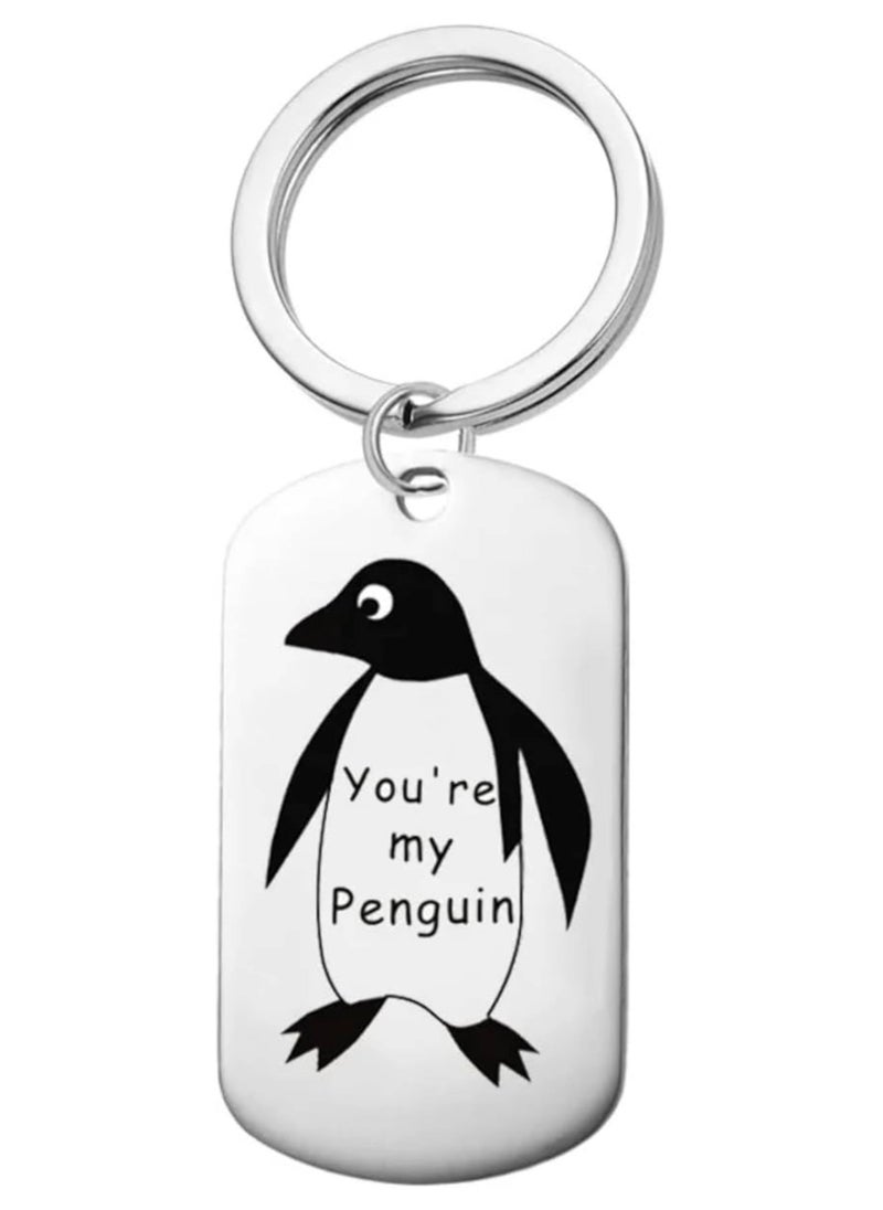 SOLDOUT You are My Penguin Keychain Gift for Boyfriend Girlfriend Best Friend Wife Husband Cute Penguin Gift, One Size  - Image 1