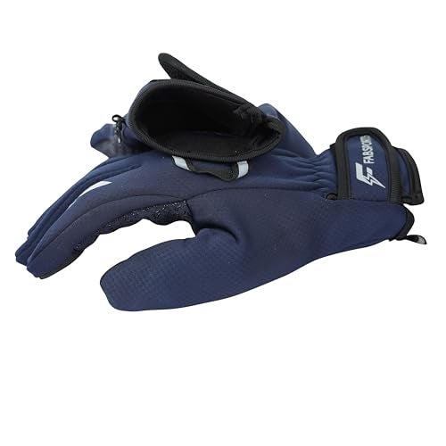 FABSPORTS All-Round Winter Riding Gloves (Unisex) | Warm Fleece Lined, Water-Resistant & Windproof for Moderate Cold Weather Cycling & Motorcycling | Anti-Slip, Touchscreen Ready - Image 5