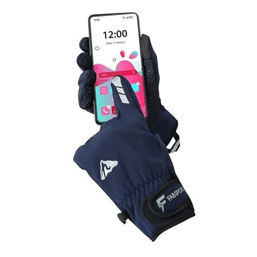 FABSPORTS All-Round Winter Riding Gloves (Unisex) | Warm Fleece Lined, Water-Resistant & Windproof for Moderate Cold Weather Cycling & Motorcycling | Anti-Slip, Touchscreen Ready - Image 4