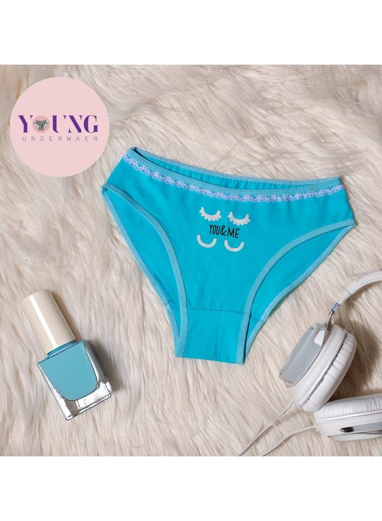 YOUNG WEAR YOUNG UNDERWEAR | Women’s 100% Cotton Bikini Brief Underwear | Multipack | Set of 6 | Available in Plus Size | Solid Cotton Underwear | Colorful Illustrations  - Image 5
