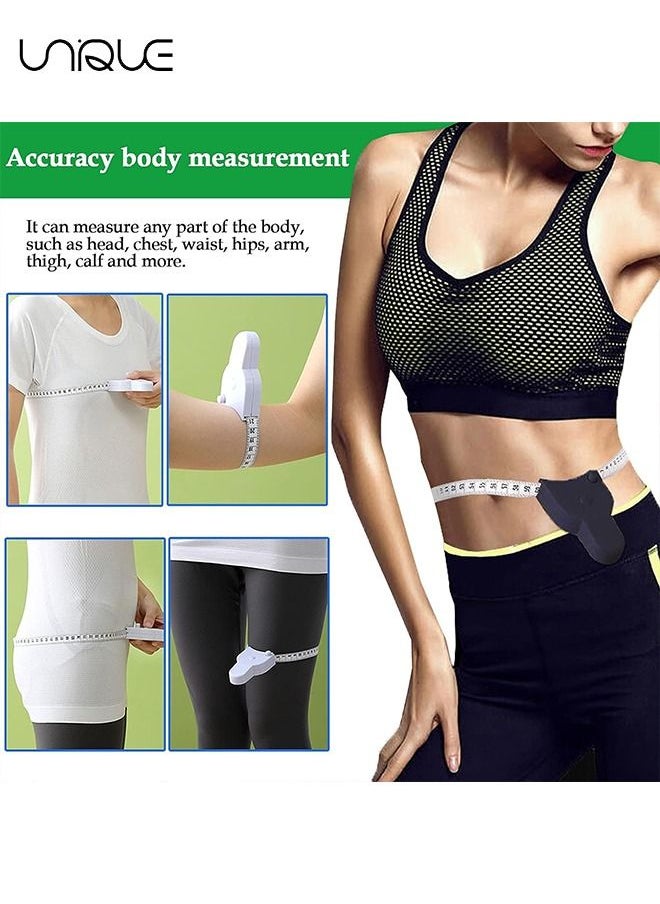 Unique - 1Pcs Body Measure Tape 60inch (150cm)，Tape Measure With ABS Handle Measurements For Fitness Automatic Girth Dual Units Centimeter And Inch Black - Image 1