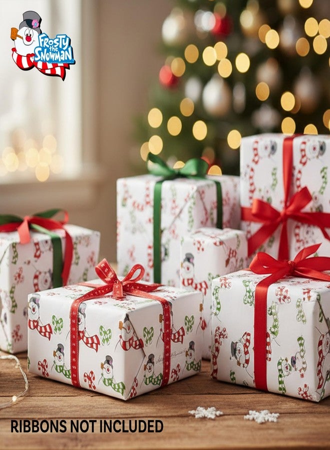 Silver Buffalo Frosty The Snowman Candy Cane Pattern Wrapping Paper - 12 Sheets - 20" x 30" - Festive Holiday Gift Wrap by Silver Buffalo - Image 4