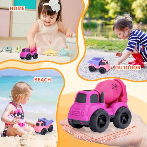 UOYLEYVN Toddler Toys for 2 Year Old Girl, Dump Truck Toys and Mixer Cement, BPA Free, Phthalates Free, PVC, Outdoor Toys for Toddlers 2-3, Ideal Toy Cars for 2 3 4 Year Old Girls Christmas Birthday Gift - Image 5