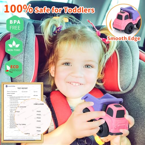 UOYLEYVN Toddler Toys for 2 Year Old Girl, Dump Truck Toys and Mixer Cement, BPA Free, Phthalates Free, PVC, Outdoor Toys for Toddlers 2-3, Ideal Toy Cars for 2 3 4 Year Old Girls Christmas Birthday Gift - Image 3
