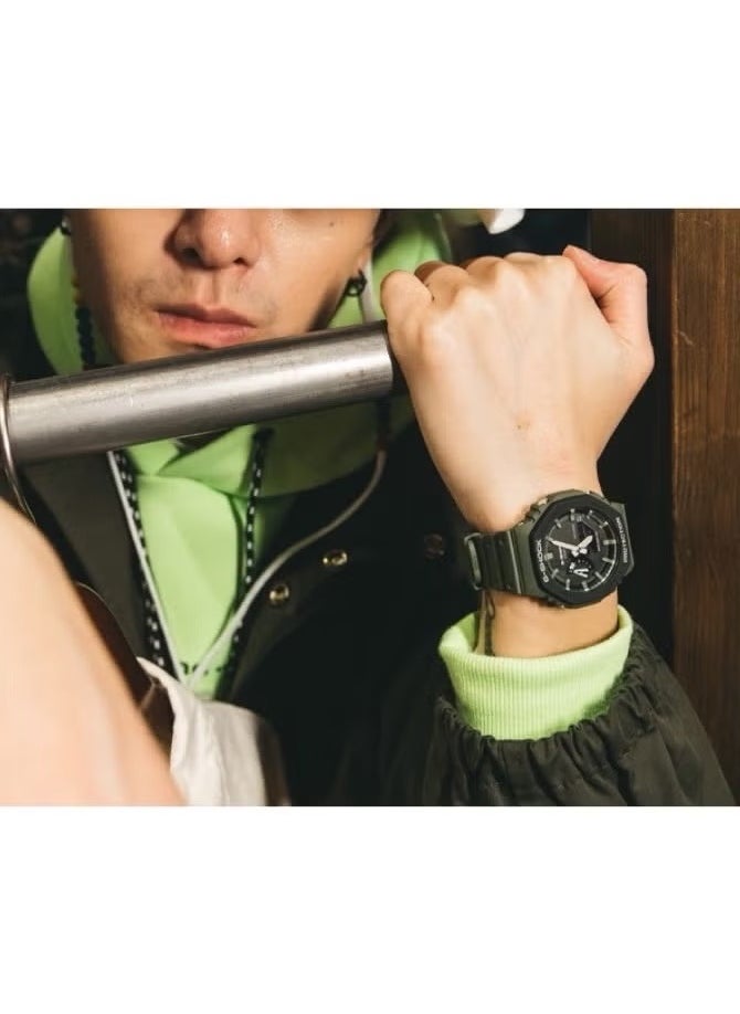 CASIO - G-Shock Green Men's Watch Fashion Analog Digital Quartz Watch GA-2100 Comes in an original gift box - Image 1