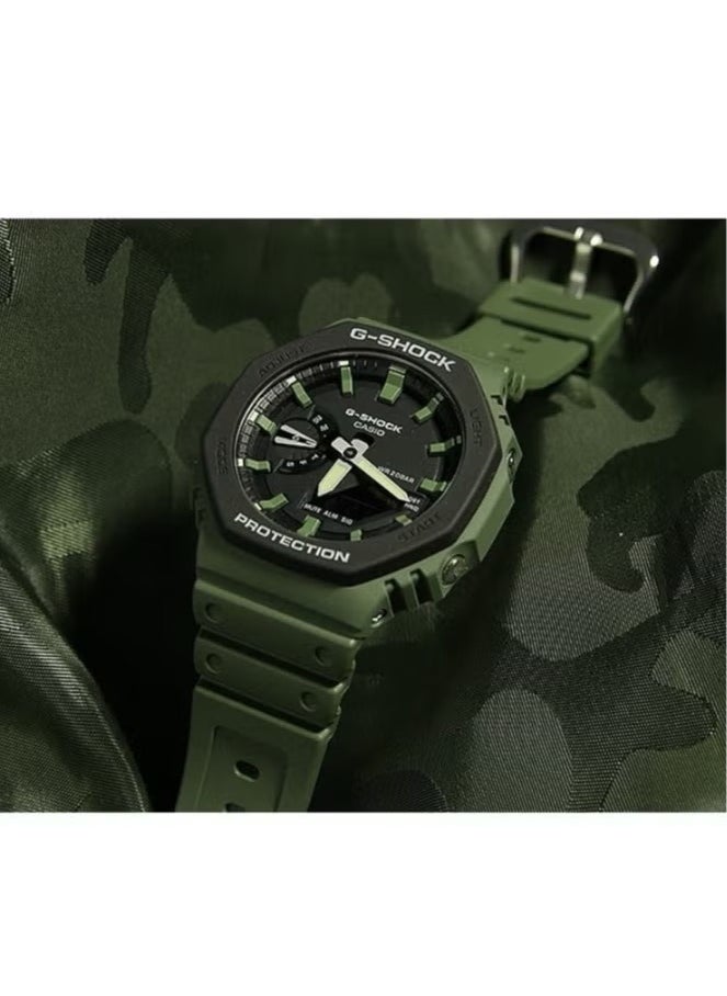 CASIO - G-Shock Green Men's Watch Fashion Analog Digital Quartz Watch GA-2100 Comes in an original gift box - Image 1
