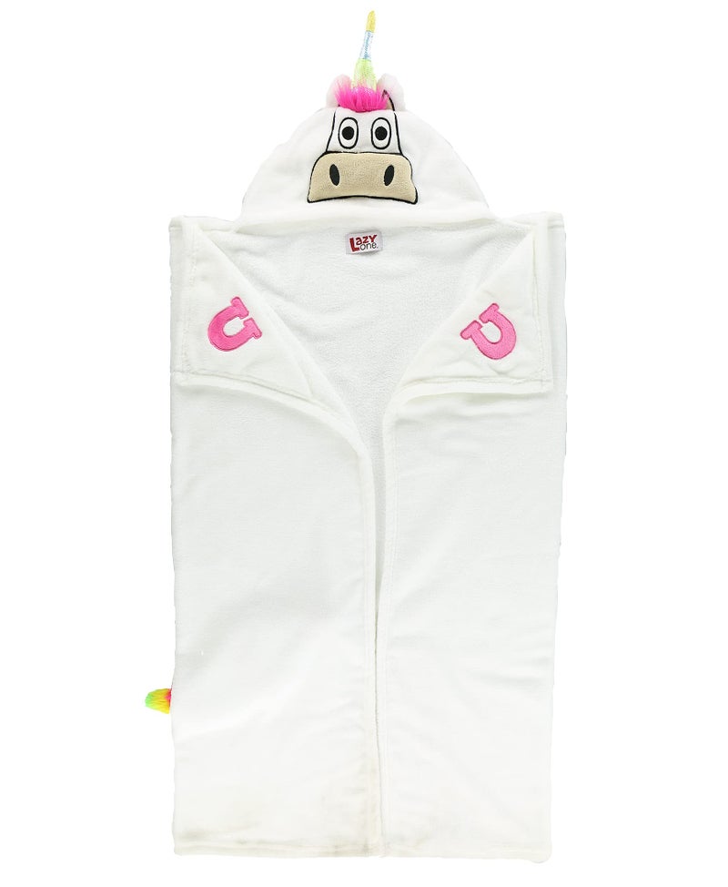 Lazy One Wearable Hooded Blanket for Kids  Animal Hooded Blanket (Unicorn Blanket) - Image 3