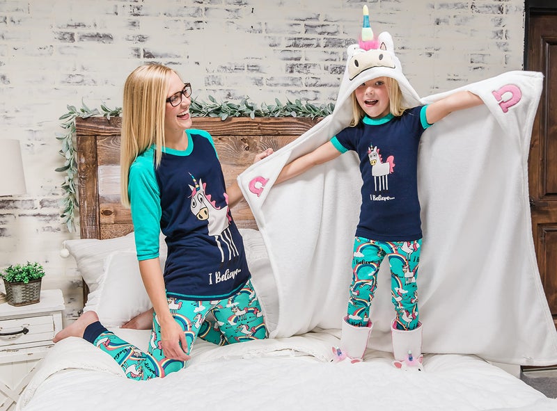 Lazy One Wearable Hooded Blanket for Kids  Animal Hooded Blanket (Unicorn Blanket) - Image 4