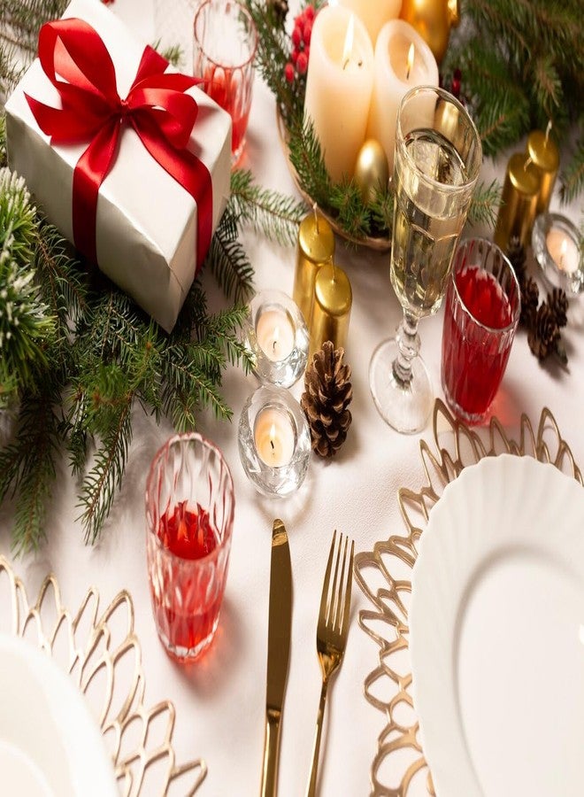 Herda Table Placemats Set of 24, 15" Metallic Pressed Round Vinyl Table Mats 24 Pcs, Gold Plates Chargers Dining Place Mats for Graduation Party, Birthday, Christmas, Thanksgiving, Wedding Decoration - Image 4