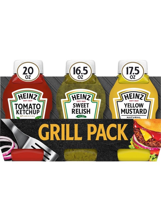 Heinz Heinz Tomato Ketchup, Sweet Relish & Yellow Mustard Grill Pack, 3 ct Pack  - Image 1