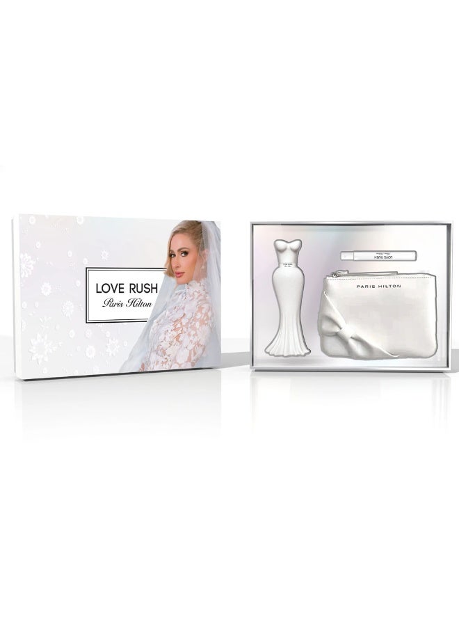Paris Hilton Love Rush (W) Set Edp 100ml + Edp 10ml + Pouch