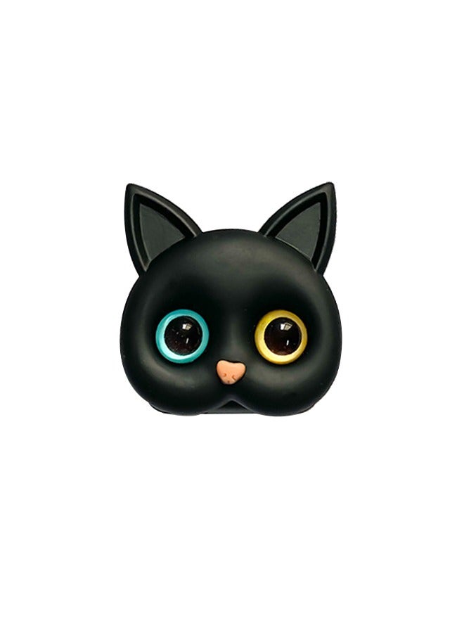 Mobile Phone Grip Stand, Cute Cat and Mirror Design A stand for both purposes，Mobile Phone Grip Stand Holder for Smartphone Tablet Cell Phone Accessory Black - Image 1