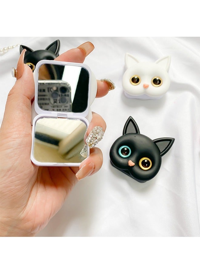 Mobile Phone Grip Stand, Cute Cat and Mirror Design A stand for both purposes，Mobile Phone Grip Stand Holder for Smartphone Tablet Cell Phone Accessory Black - Image 3