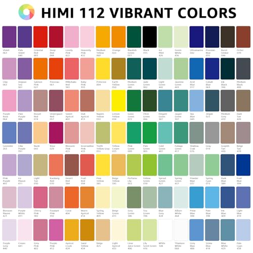 ABEIER HIMI Gouache Paint Set, 112 Colors x 12g Twin Jelly Cup Design with Portable Case, Non-Toxic, Opaque Professional Paint for Canvas and Watercolor Paper | Beginners, Students, Artists - Image 2