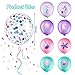 Zomiboo 36 Pcs Mermaid Party Balloons Set Mermaid Purple Pink Green Teal Confetti Balloon for Under the Sea Theme Birthday Decorations Kids Girls Boys Ocean Birthday Princess Party Supplies - Image 4