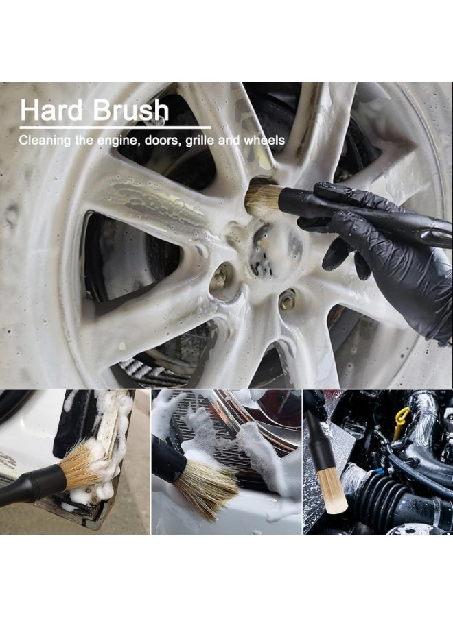 YUFAN 7PCS Car Detailing Brush Set, Ultra Soft Detail Brushes, Automotive Cleaning Brush Kit for Wheels, Air Vent, Leather Seats, Vehicles Auto Exterior Interior Detailing Brushes Tool - Image 5