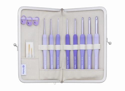 Tulip Tulip Knitting Needles ETIMO Murasaki Crochet Set with Cushion Grip TEM001 - Image 1