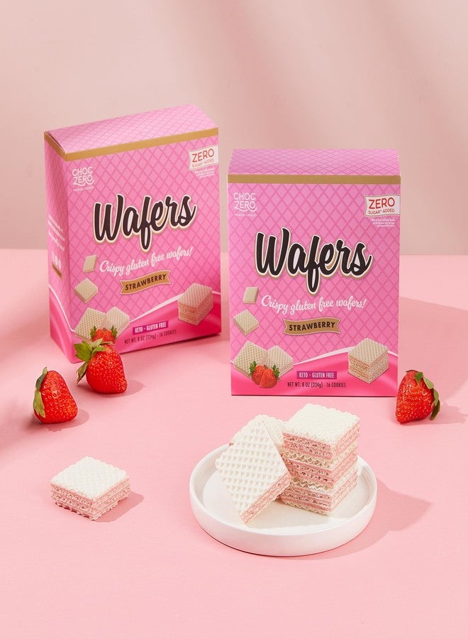 ChocZero Strawberry Wafer Cookies - Sugar Free, Keto Friendly, Low Carb Snack - No Sugar Alcohols, Gluten Free, Non-GMO, Individually Wrapped - 8oz Box - Image 5