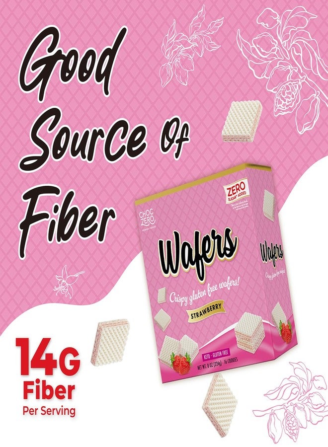 ChocZero Strawberry Wafer Cookies - Sugar Free, Keto Friendly, Low Carb Snack - No Sugar Alcohols, Gluten Free, Non-GMO, Individually Wrapped - 8oz Box - Image 4