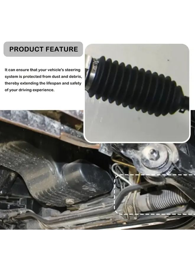 12pcs Steering Rack Boot Inner Tie Rod Bellows Weatherproof Durable Rubber Set - Image 5