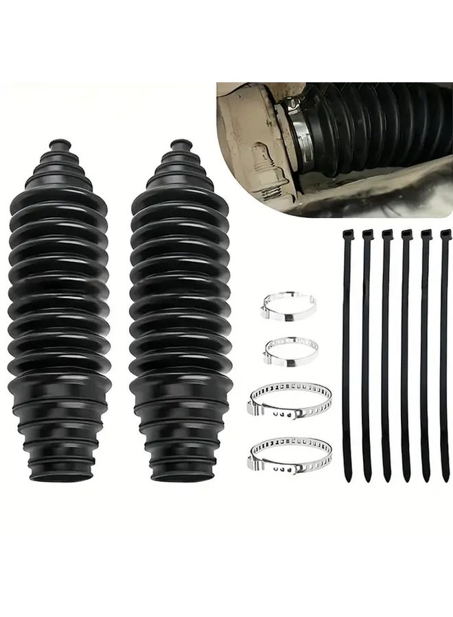 12pcs Steering Rack Boot Inner Tie Rod Bellows Weatherproof Durable Rubber Set - Image 1