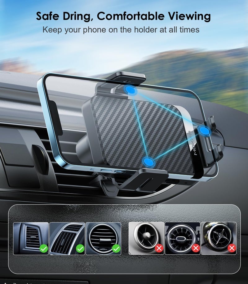MOKPR Wireless Car Charger, MOKPR 15W Fast Charging Auto-Clamping Car Charger Phone Mount Air Vent Cell Phone Holder Compatible iPhone 16/15/14/13/13 Pro/12 pro/12/11, Samsung Galaxy S23/S22/S21/S20, etc - Image 4