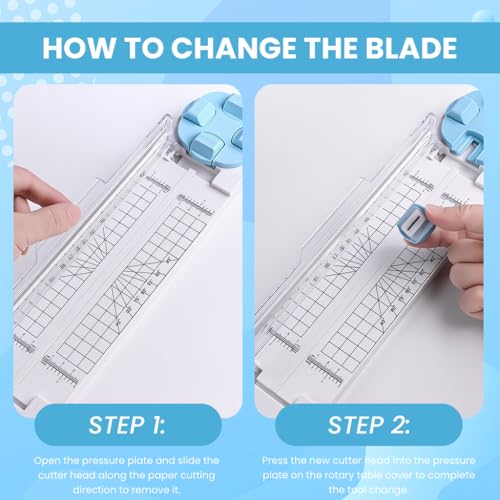 OFIFO® 4-in-1 Paper Cutter and Trimmer with Straight, Wave, Dotted & Crease Blades, Precision Craft Cutting Tool for Scrapbooking, Card Making & DIY Projects - Image 5