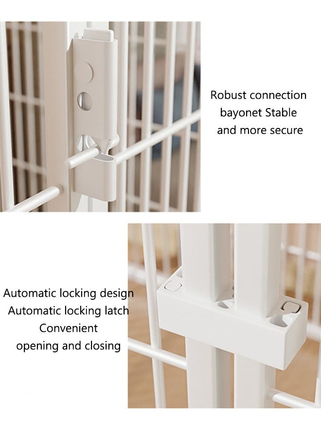 6PCS Pet Fence Set, Animal Cage Portable Pet Panel,60×60cm, Rabbit, Dog Cage, Cat Cage Fence Tent for Indoor and Outdoor,Small Animal Cage, Portable Metal Wire Yard Fence For Small Animals(Black) - Image 4