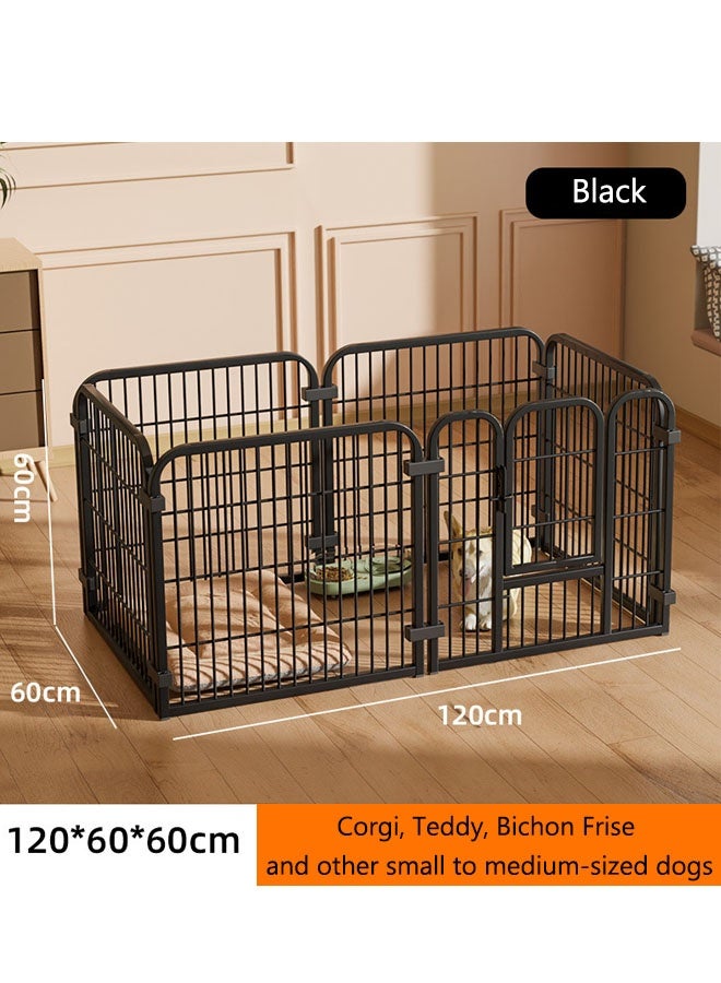 6PCS Pet Fence Set, Animal Cage Portable Pet Panel,60×60cm, Rabbit, Dog Cage, Cat Cage Fence Tent for Indoor and Outdoor,Small Animal Cage, Portable Metal Wire Yard Fence For Small Animals(Black) - Image 2