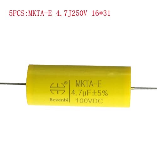 MEETOOT 5 قطع مقسم تردد الصوت سعة محورية MKTA-E 4.7J100V مكثف فيلم بولي بروبيلين لمضخم الصوت، المقسم، مصباح المروحة، الأجهزة المنزلية، مكبرات الصوت في السيارة - Image 4