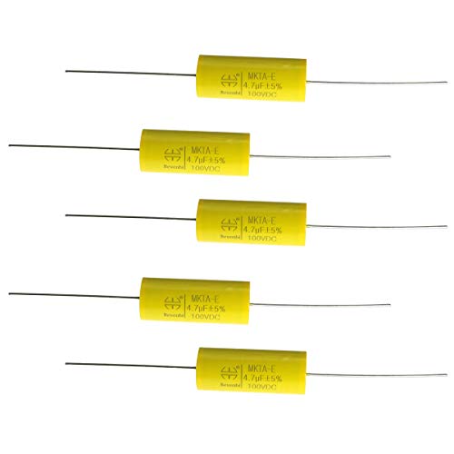 MEETOOT 5 قطع مقسم تردد الصوت سعة محورية MKTA-E 4.7J100V مكثف فيلم بولي بروبيلين لمضخم الصوت، المقسم، مصباح المروحة، الأجهزة المنزلية، مكبرات الصوت في السيارة - Image 2