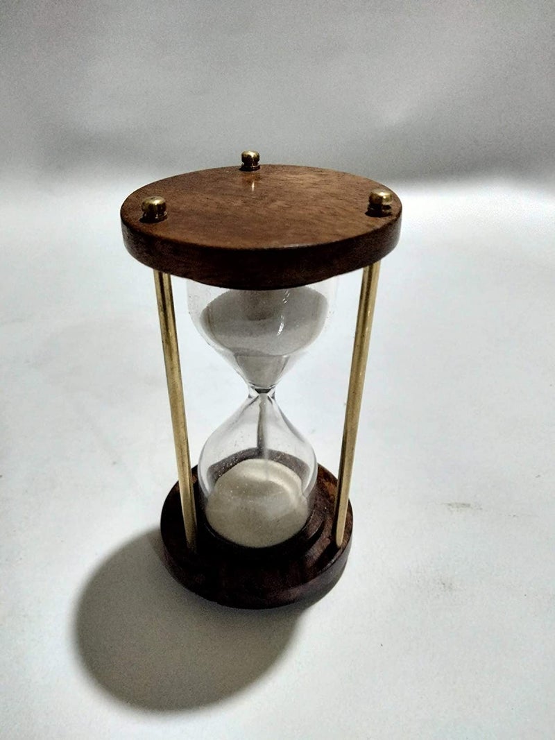 WinMart Nautical_Small hourglaas Sand Timer 1 Mint Size 4inch Home Decor Corner Looking Office Decor - Image 2
